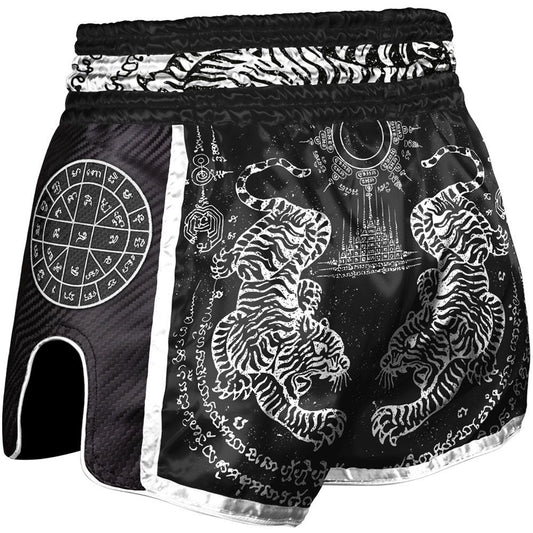 8 WEAPONS - SHORTS, CARBON, SAK YANT TIGERS, SCHWARZ