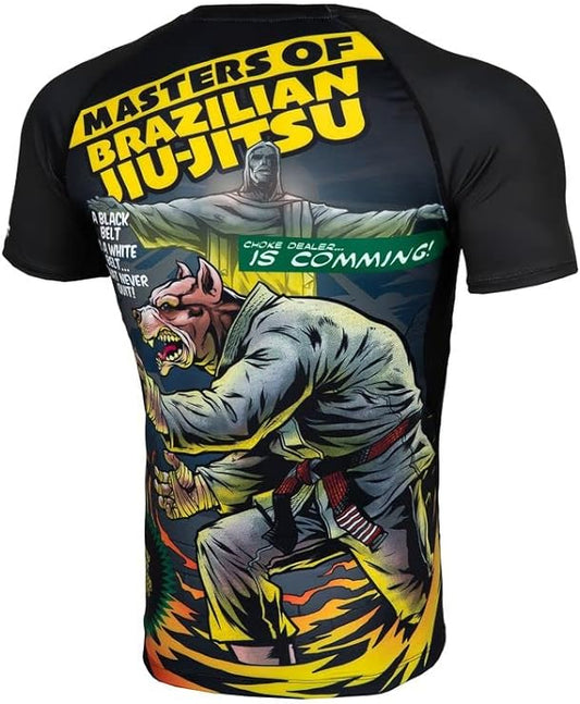 Pitbull - MASTER OF BJJ HILLTOP Black Rash Guard