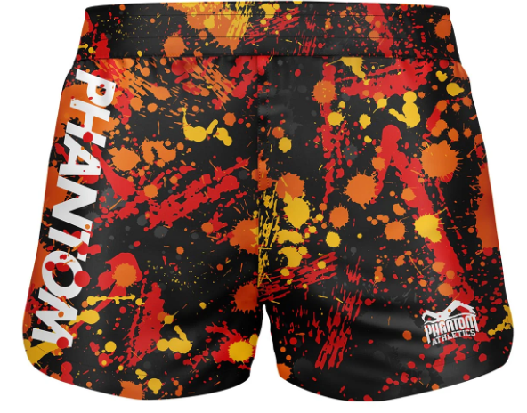Phantom - Fightshorts FUSION Splatter - Rot