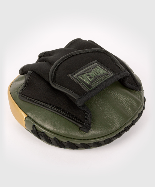 VENUM - PRO BOXING MINI CURVED PUNCH MITTS (PAIR) - KHAKI/GOLD