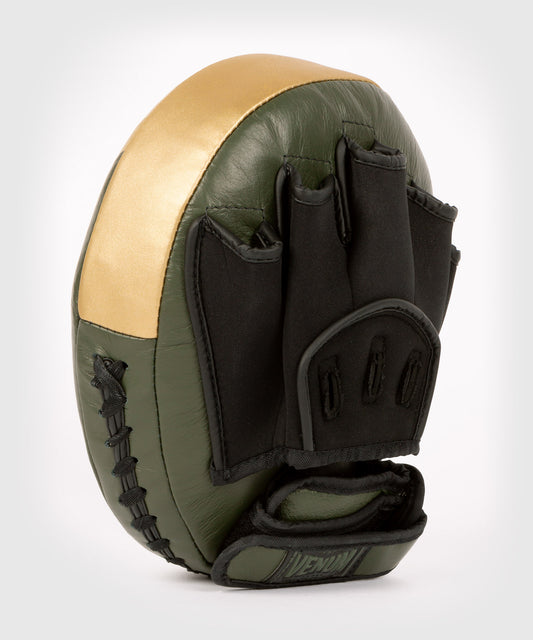 VENUM PRO BOXING BIG PUNCH MITTS (PAIR) - KHAKI/GOLD
