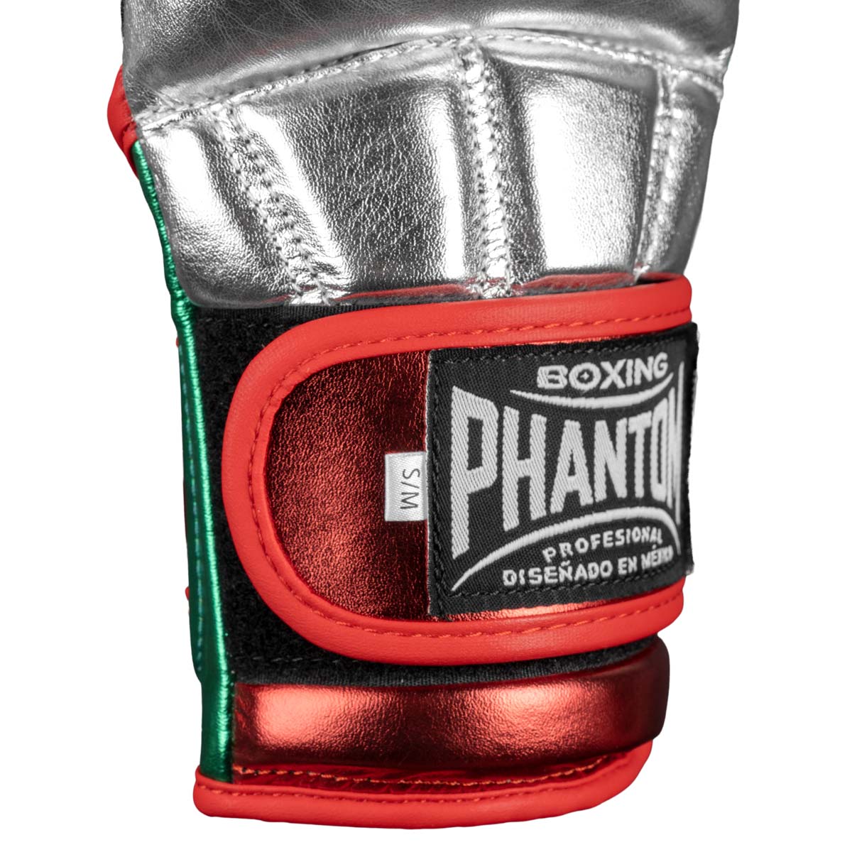 Phantom - MMA Sparring Handschuhe MEXICO - Silber/Grün/Rot