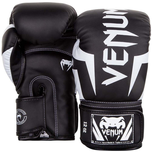 VENUM - BOXHANDSCHUHE, ELITE, SCHWARZ-WEISS