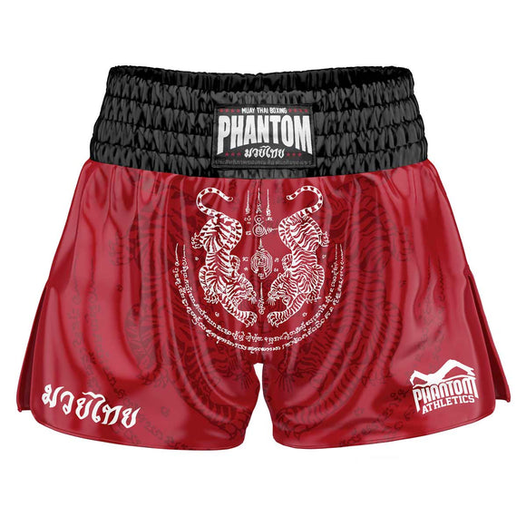 Phantom - Muay Thai Shorts Sak Yant - Rot