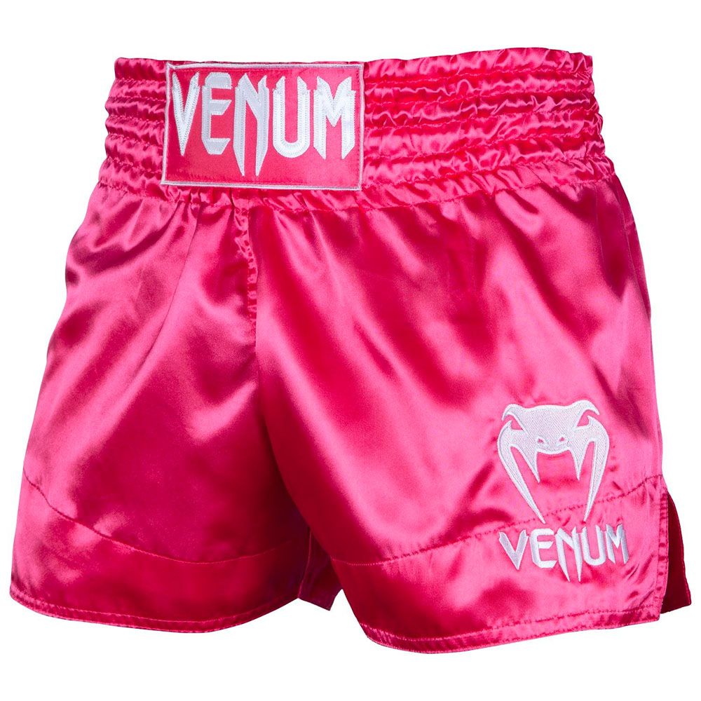 VENUM - MUAY THAI SHORTS, CLASSIC, PINK-WEISS