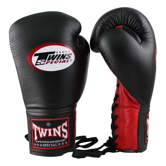 TWINS -  BOXHANDSCHUHE BGLL 1 LEDER ROT SCHWARZ