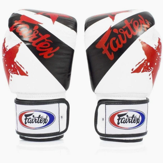 Fairtex -  Leder Boxhandschuhe Nation Print BGV1-N mit Sternen Aufdruck.