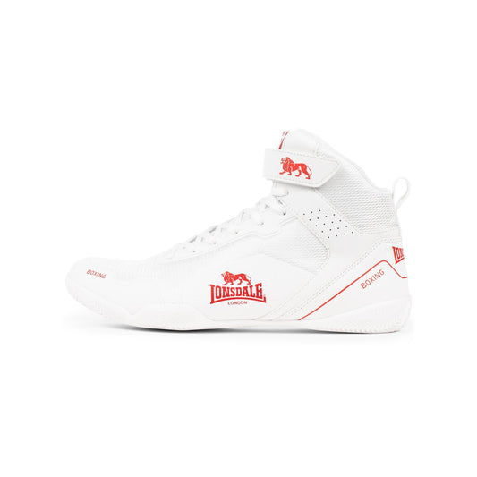 LONSDALE - BOXSCHUHE, RUFFORD, WEISS-ROT