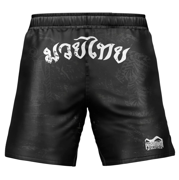 Phantpm - Fightshorts Muay Thai - Schwarz