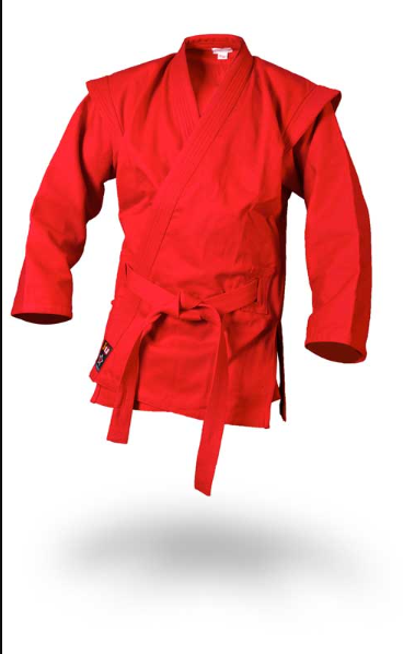 Ju- sports - Sambo Jacke - Kurtka - rot inkl. Gürtel