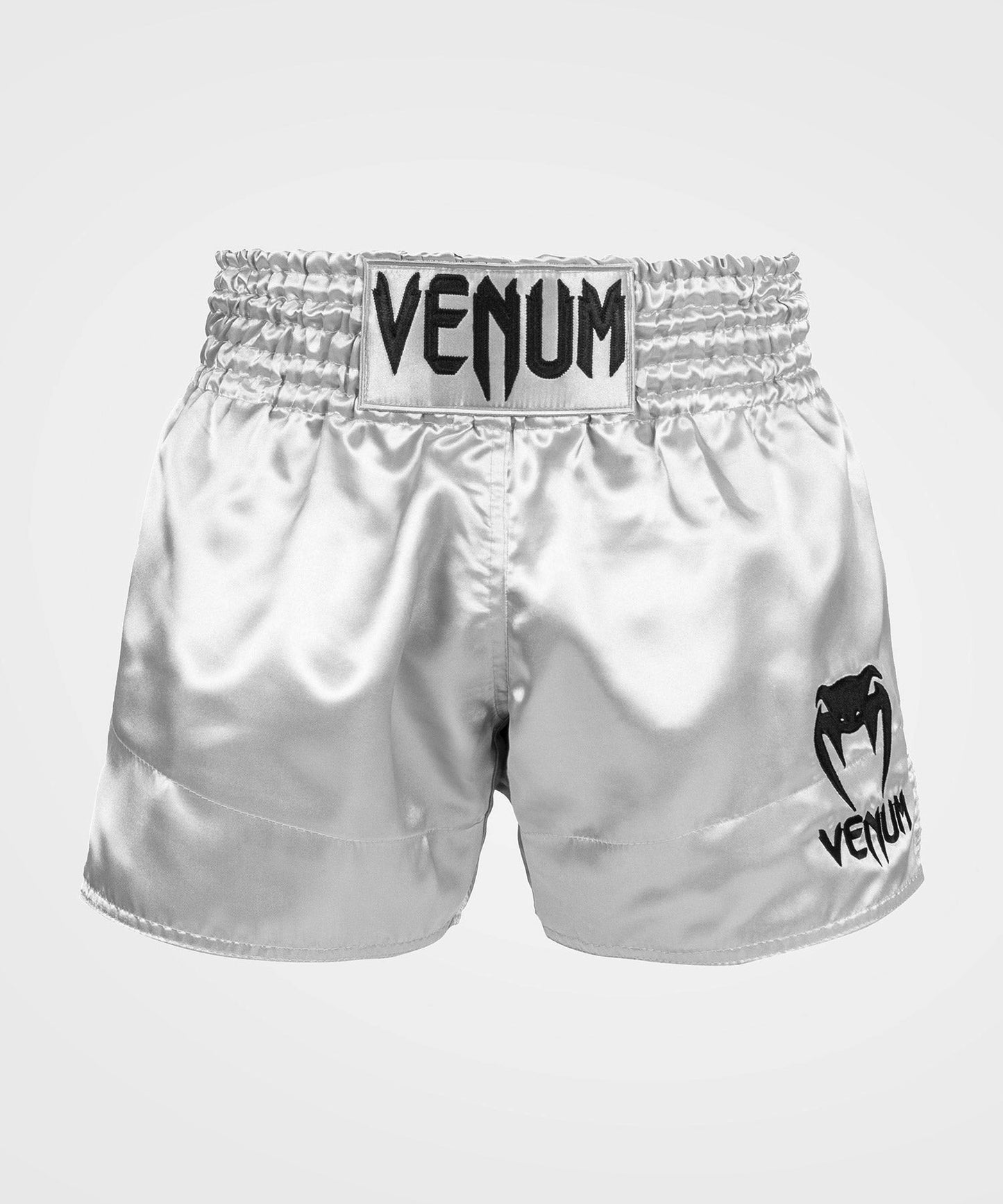 Venum - Klassische Thai-Boxshorts - Silber/Schwarz