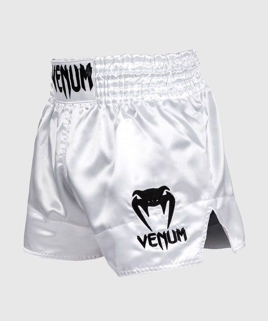 Venum - Classic Muay Thai Shorts - Weiß/Schwarz