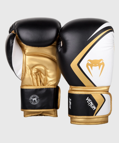 Venum Boxhandschuh Contender 2.0 - Schwarz/Weiß-Gold