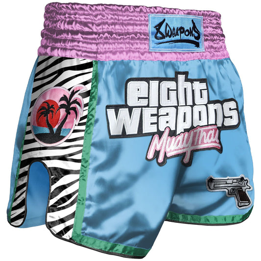 8 WEAPONS -  MUAY THAI SHORTS, MIAMI THAI, BLAU