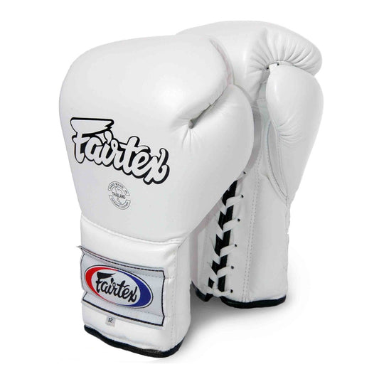 Fairtex -  Boxhandschuhe BGL7 mit Schnürung, Weiß