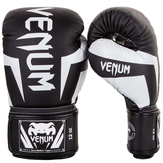 VENUM - BOXHANDSCHUHE, ELITE, SCHWARZ-WEISS