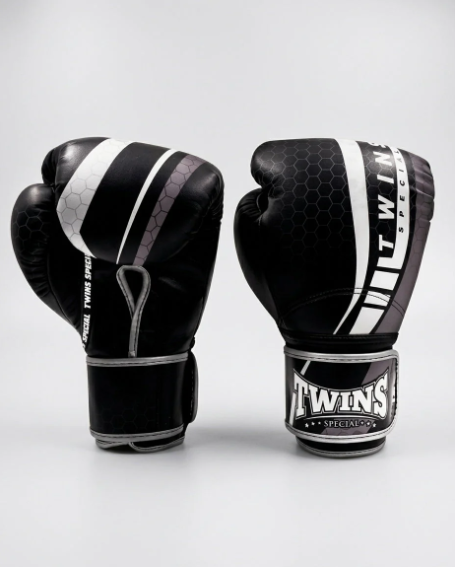 Twins - Boxhandschuhe BGVL15 – Schwarz/Grau/Weiss
