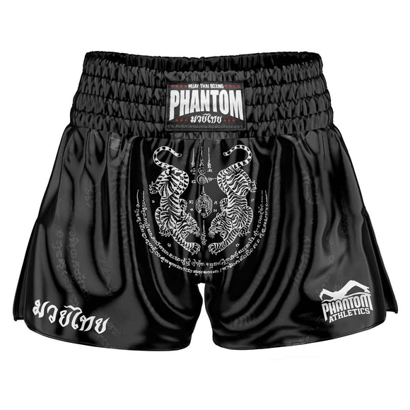 Phantom - Muay Thai Shorts Sak Yant - Schwarz