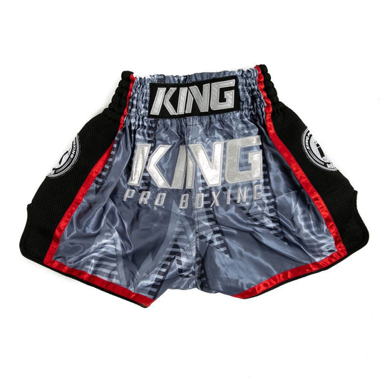 KING PRO BOXING-  MUAY THAI SHORTS, STADIUM 2, GRAU-ROT