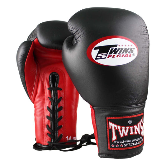 TWINS -  BOXHANDSCHUHE BGLL 1 LEDER ROT SCHWARZ