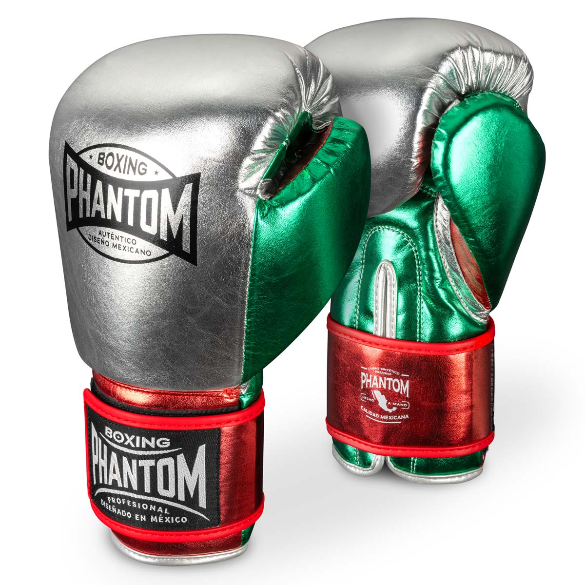 Phantom -Boxhandschuhe MEXICO - Silber/Grün/Rot