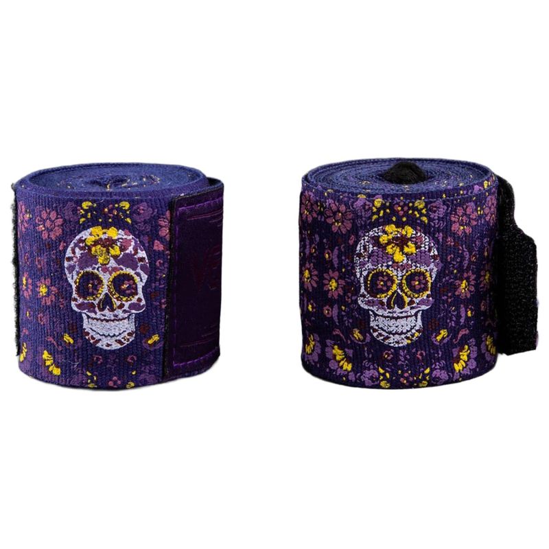 VENUM - Boxbandagen, Santa Muerte, halbelastisch, 4 m, dunkellila
