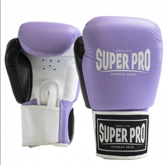 Super Pro- Leder (Thai)Boxhandschuhe Enforcer lila/black/white