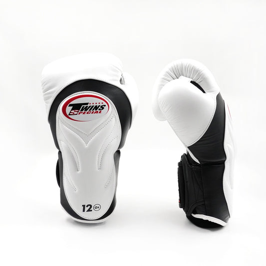 WINS - DELUXE BGVL 6 VELCRO BOXHANDSCHUHE  weiß-schwarz