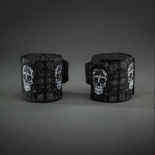 Venum -  Kontact Evo Santa Muerte Boxing Bandagen - Schwarz/Weiß