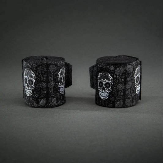 Venum -  Kontact Evo Santa Muerte Boxing Bandagen - Schwarz/Weiß