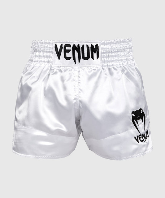 Venum - Classic Muay Thai Shorts - Weiß/Schwarz