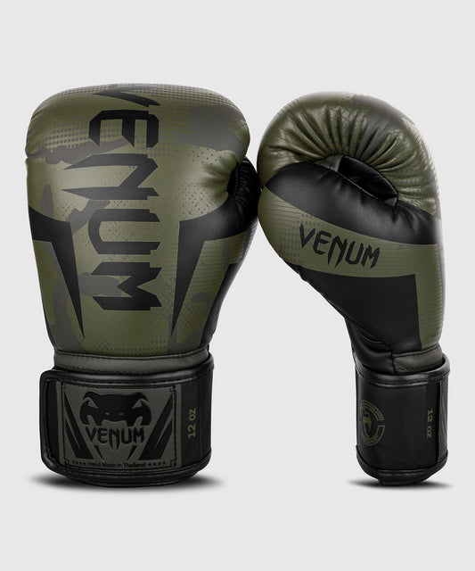 VENUM ELITE BOXING GLOVES - KHAKI CAMO