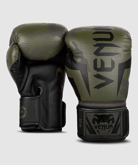 VENUM ELITE BOXING GLOVES - KHAKI CAMO