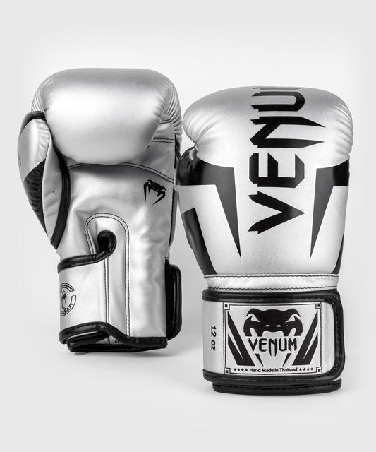 VENUM ELITE BOXHANDSCHUHE - SILBER/SCHWARZ