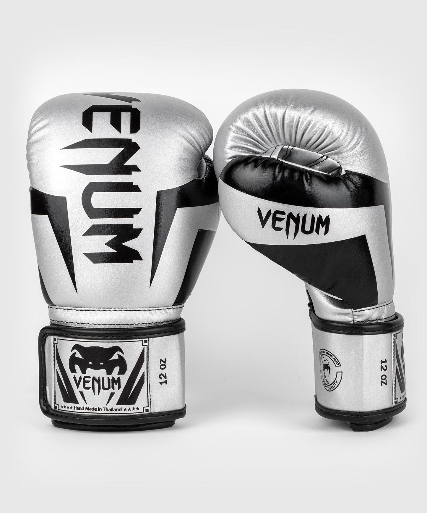 VENUM ELITE BOXHANDSCHUHE - SILBER/SCHWARZ