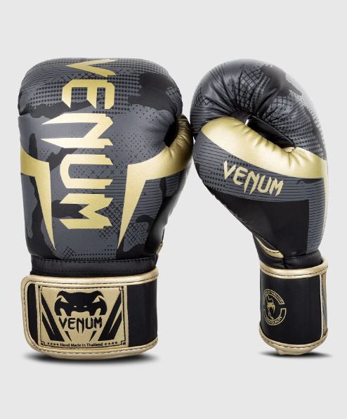 Venum -  Elite Boxhandschuhe - Camo dunkel/Gold