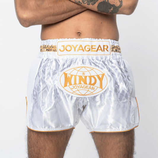 Windy x Joya - Muay Thai Shorts - White/Gold