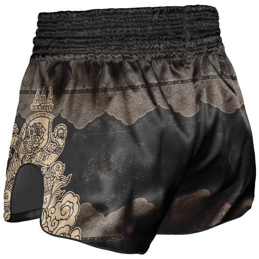 8 WEAPONS -  MUAY THAI SHORTS, HANUMAN, SCHWARZ-GOLD