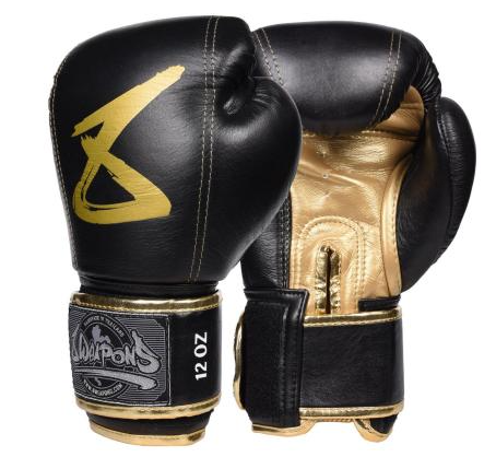 8 WEAPONS - BOXHANDSCHUHE - PREMIUM SCHWARZ-GOLD