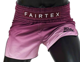 Fairtex - Thai Short Maroon Fade - Neue Slim Cut Passform