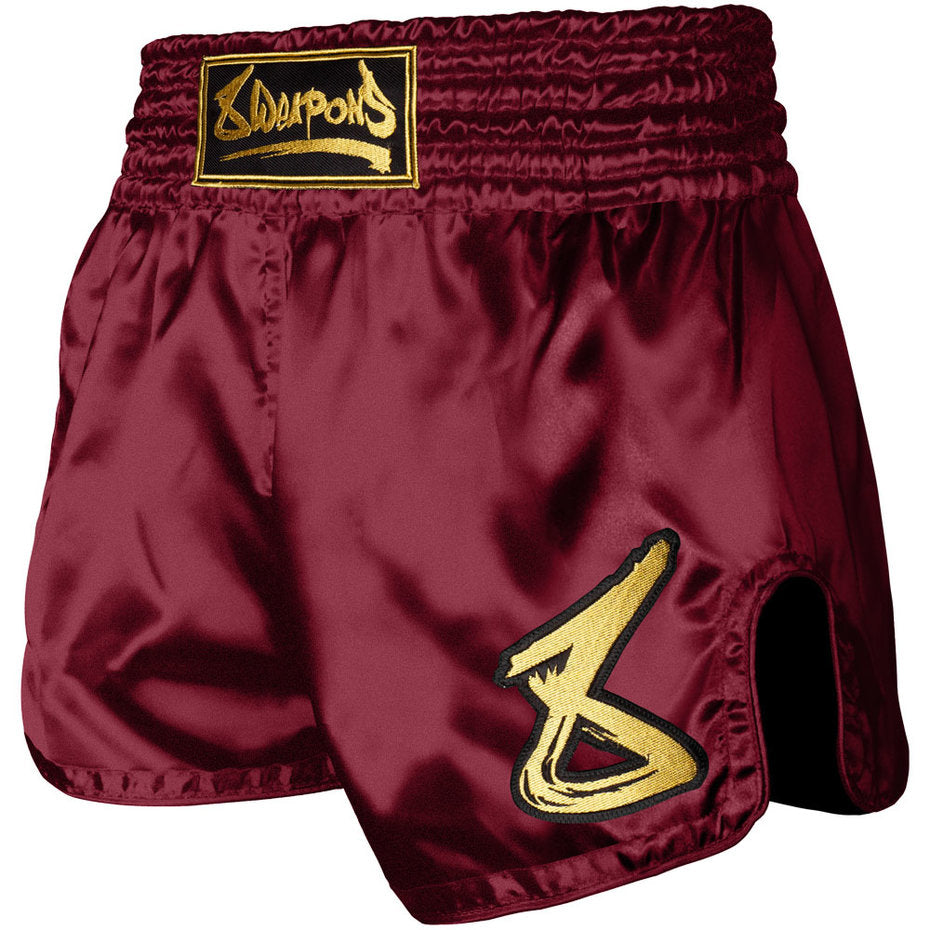 8 WEAPONS - Strike Muay Thai Shorts Rot Gold