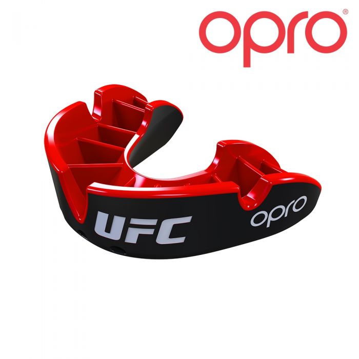 OPRO MUNDSCHUTZ SILVER UFC SCHWARZ/ROT