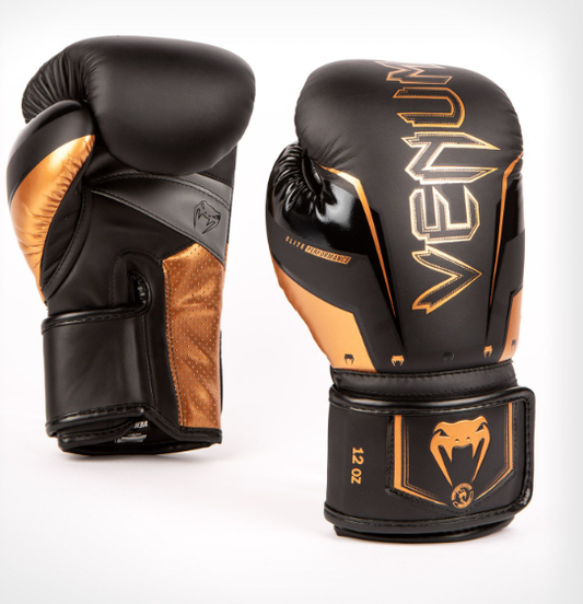 VENUM - ELITE EVO BOXHANDSCHUHE - SCHWARZ/BRONZE