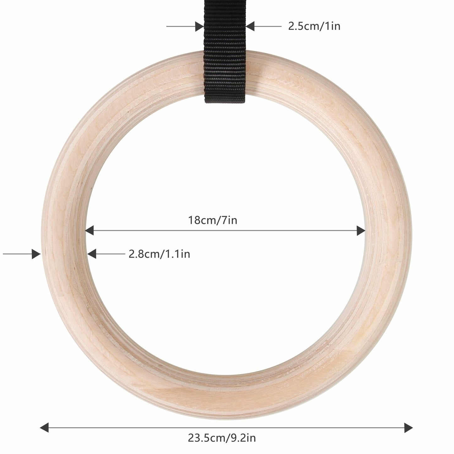 Gymnastikringe Holz Set